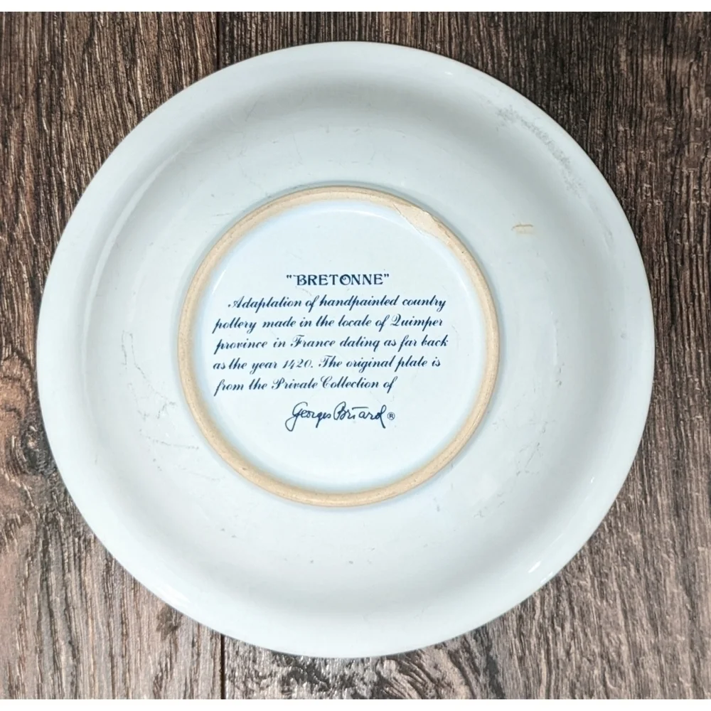 George Briard Bretonne Two Cereal Bowls and One Salad Plate